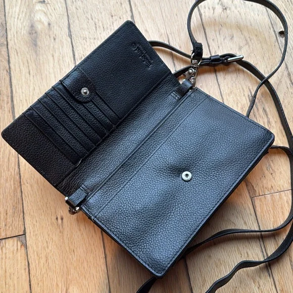 Timberland Women's RFID Leather Crossbody Bag Wallet Purse black, new - Picture 6 of 8